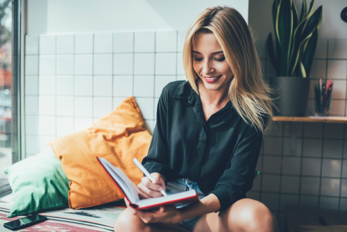 Woman writing